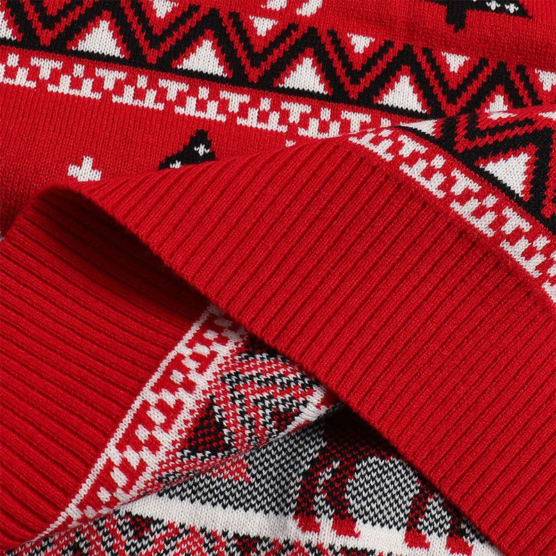 Matching Family Christmas Sweaters Cartoon Winter Pullovers