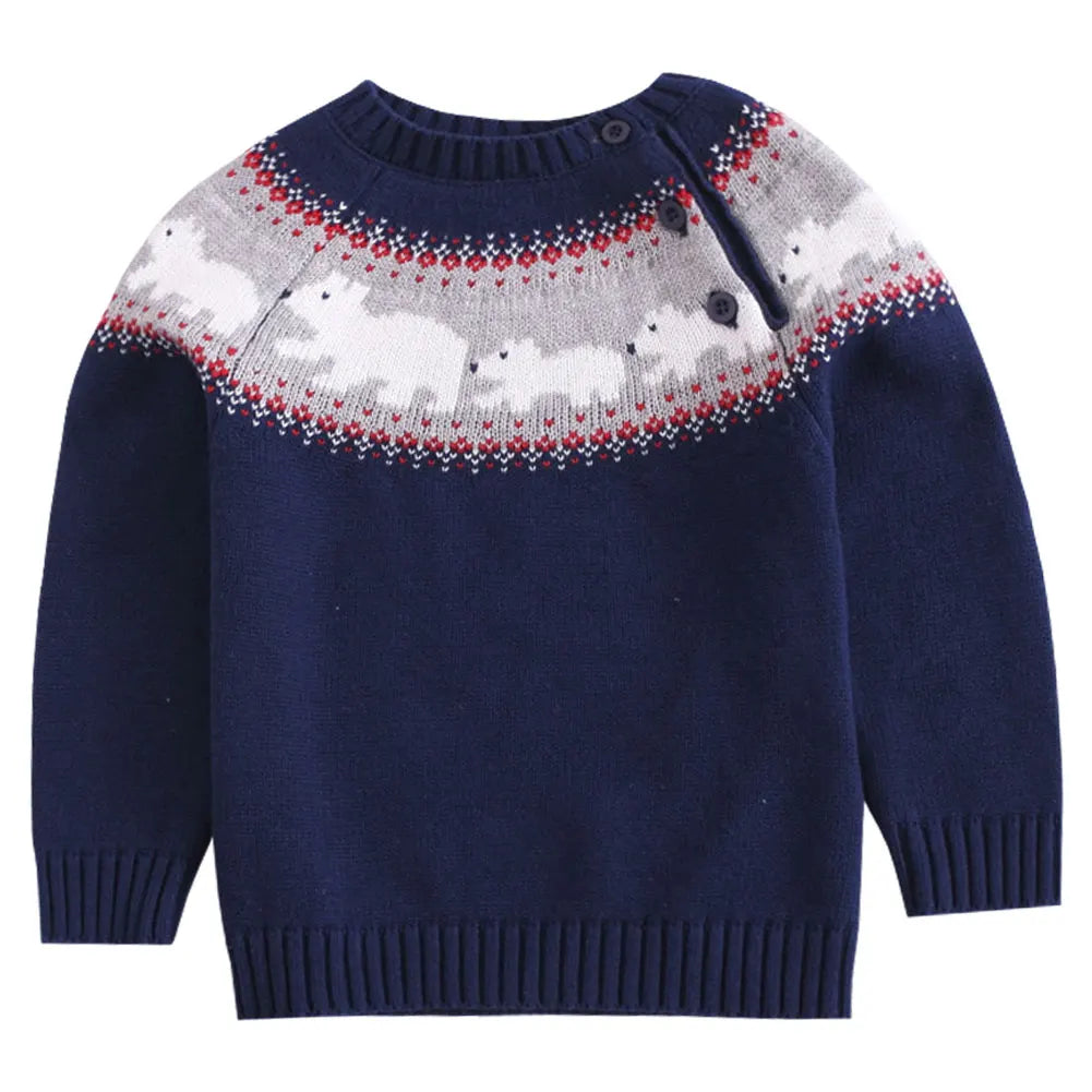 Christmas Kids Sweater Kint Pullover Winter Wear
