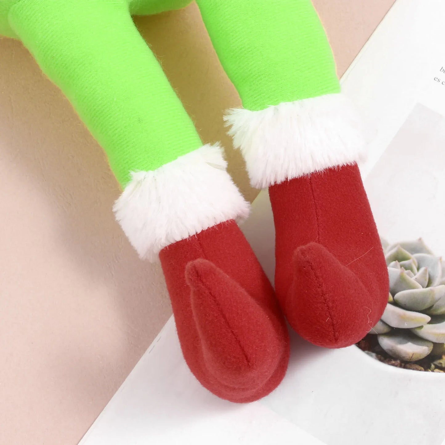 Lifelike Christmas Grinch Plush Ornament Decor