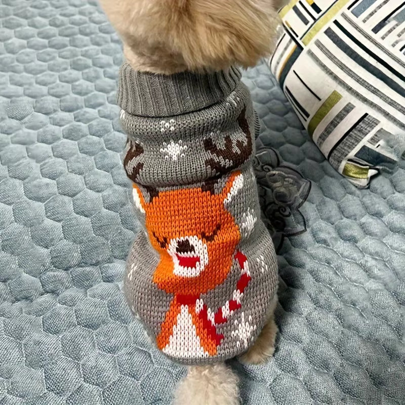 Christmas Pet Sweater Knitted Wool Outfit for Cats & Dogs