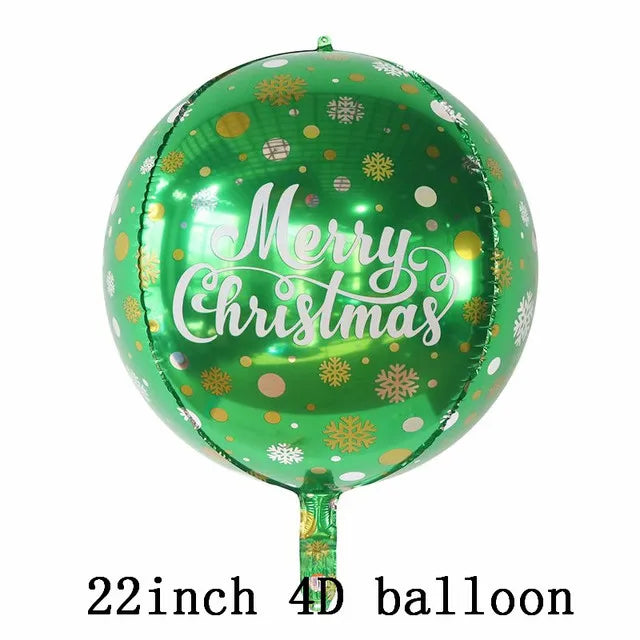 Christmas Foil Balloons Set Decor