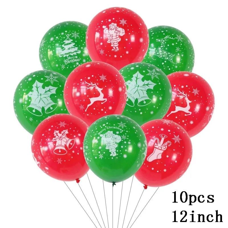 Christmas Foil Balloons Set Decor