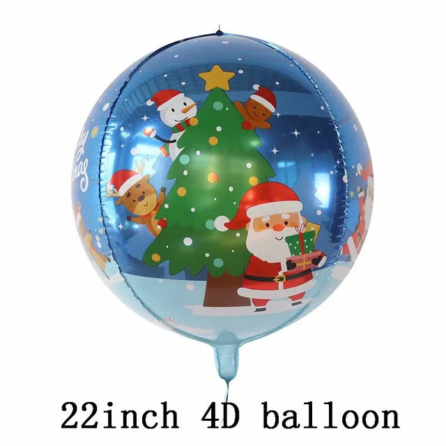 Christmas Foil Balloons Set Decor