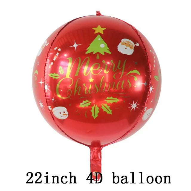 Christmas Foil Balloons Set Decor