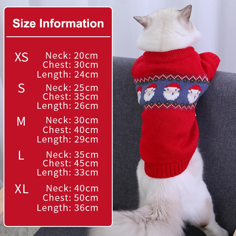 Christmas Pet Clothes Cotton Vest Shirt for Cats & Dogs