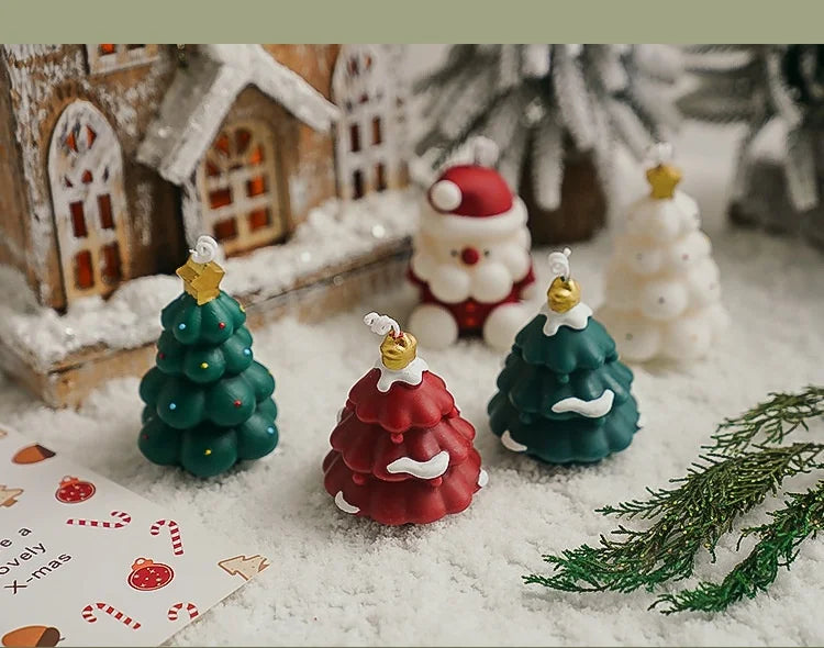 Handmade Christmas Tree Scented Candle Decor