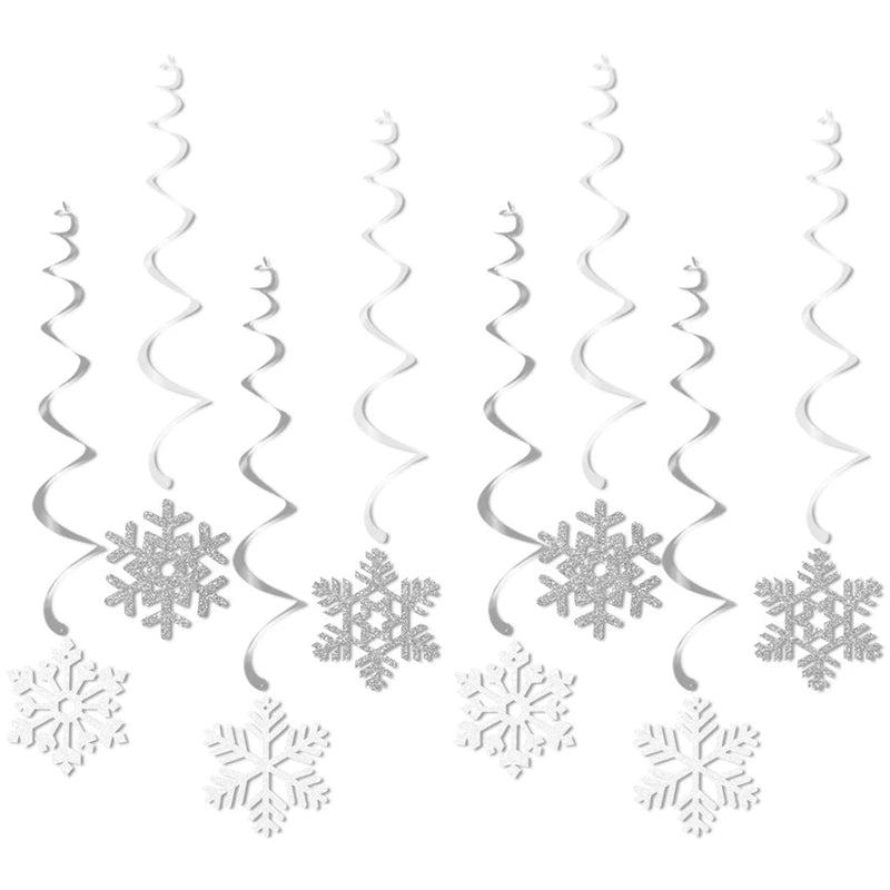 Snowflake Hanging Ornaments Tree Decor
