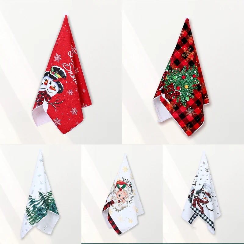 Christmas Kitchen Towels Holiday Home Decor Set