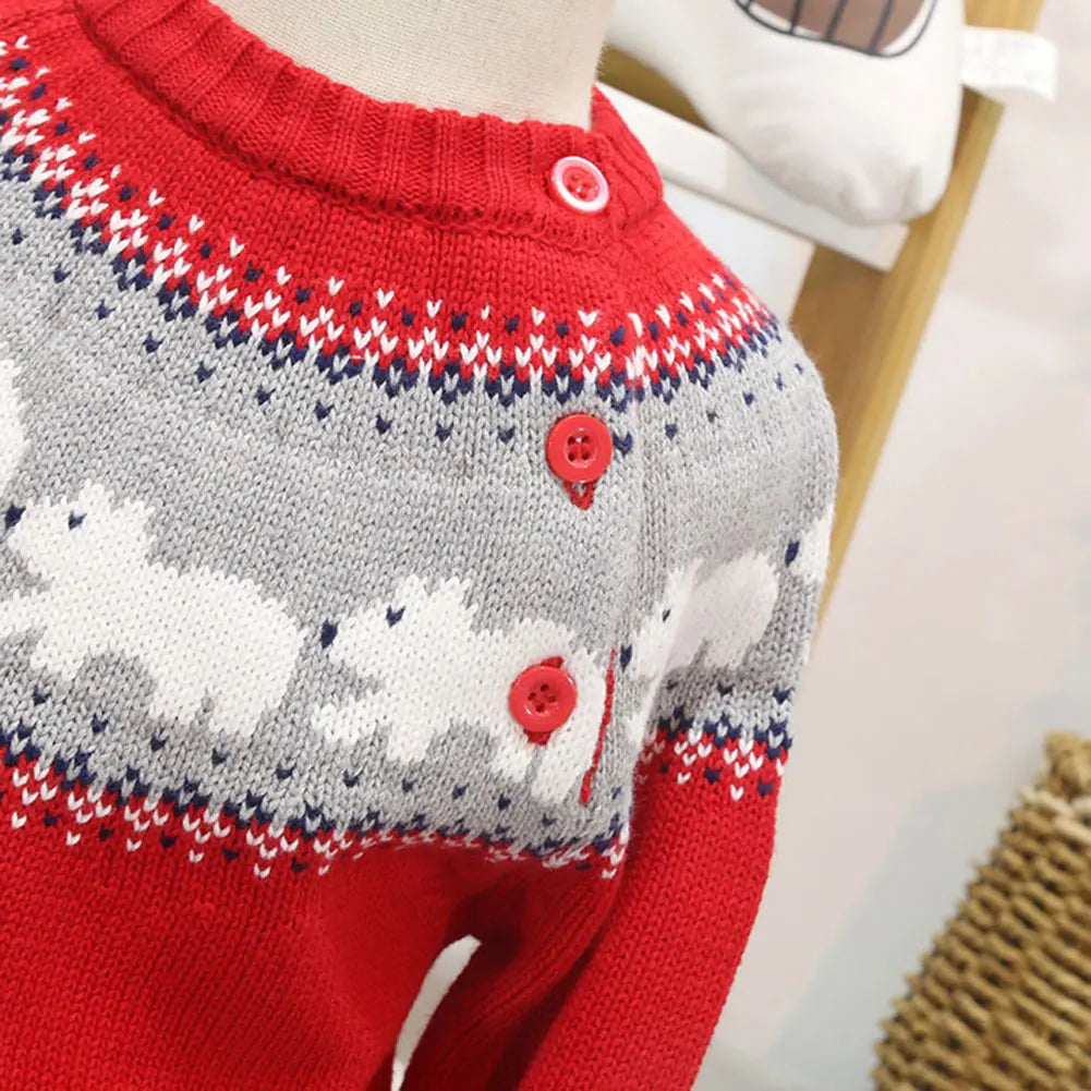 Christmas Kids Sweater Kint Pullover Winter Wear