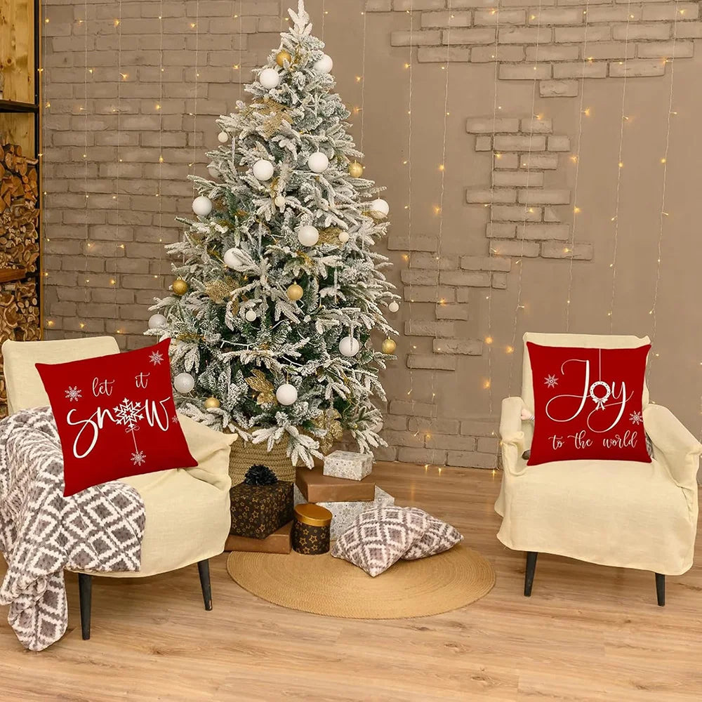 Merry Christmas Pillow Covers Set