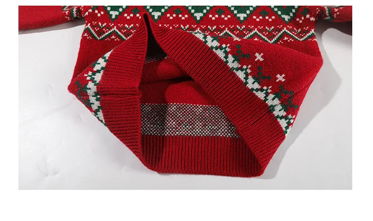 Christmas Kids Sweater with Scarf Winter Knitwear