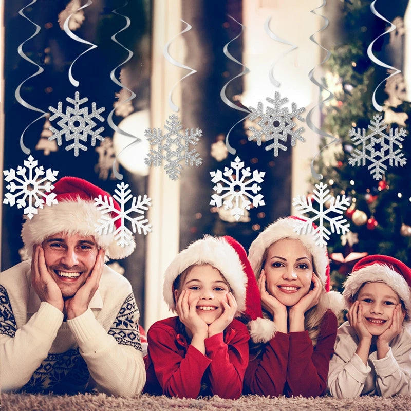 Snowflake Hanging Ornaments Tree Decor