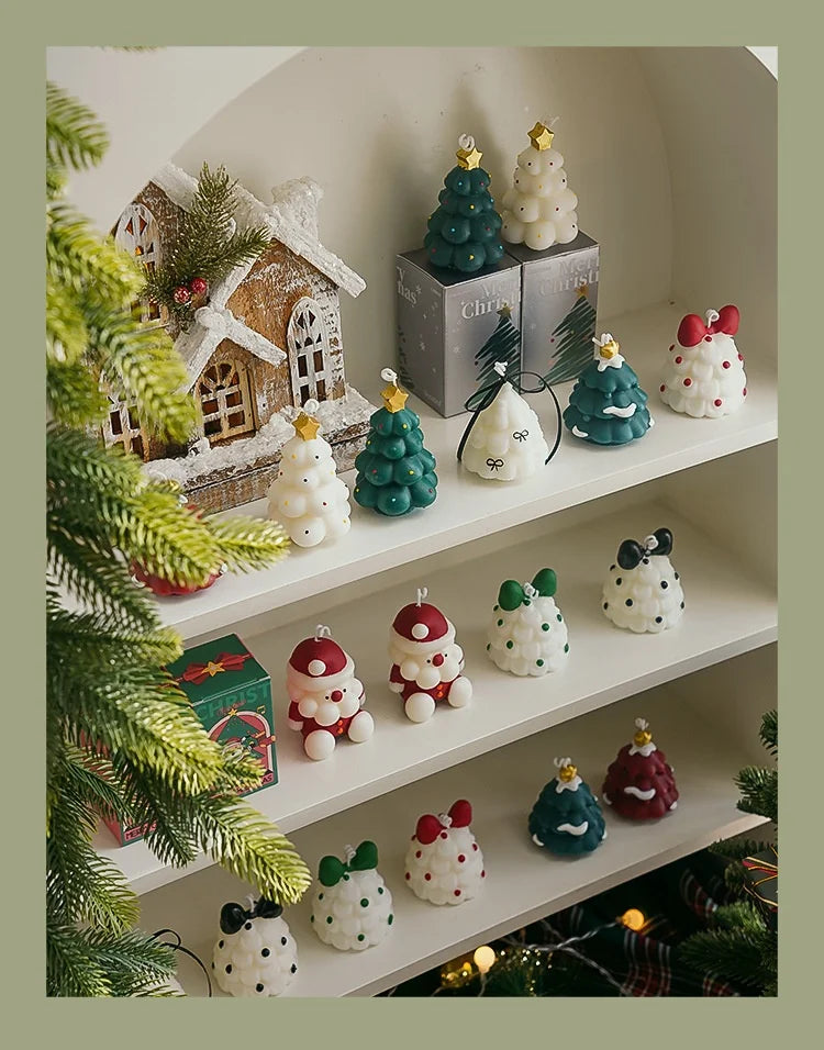 Handmade Christmas Tree Scented Candle Decor