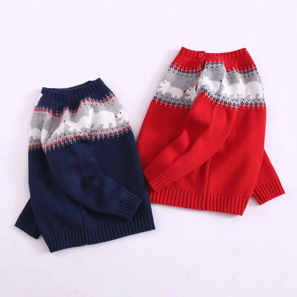 Christmas Kids Sweater Kint Pullover Winter Wear