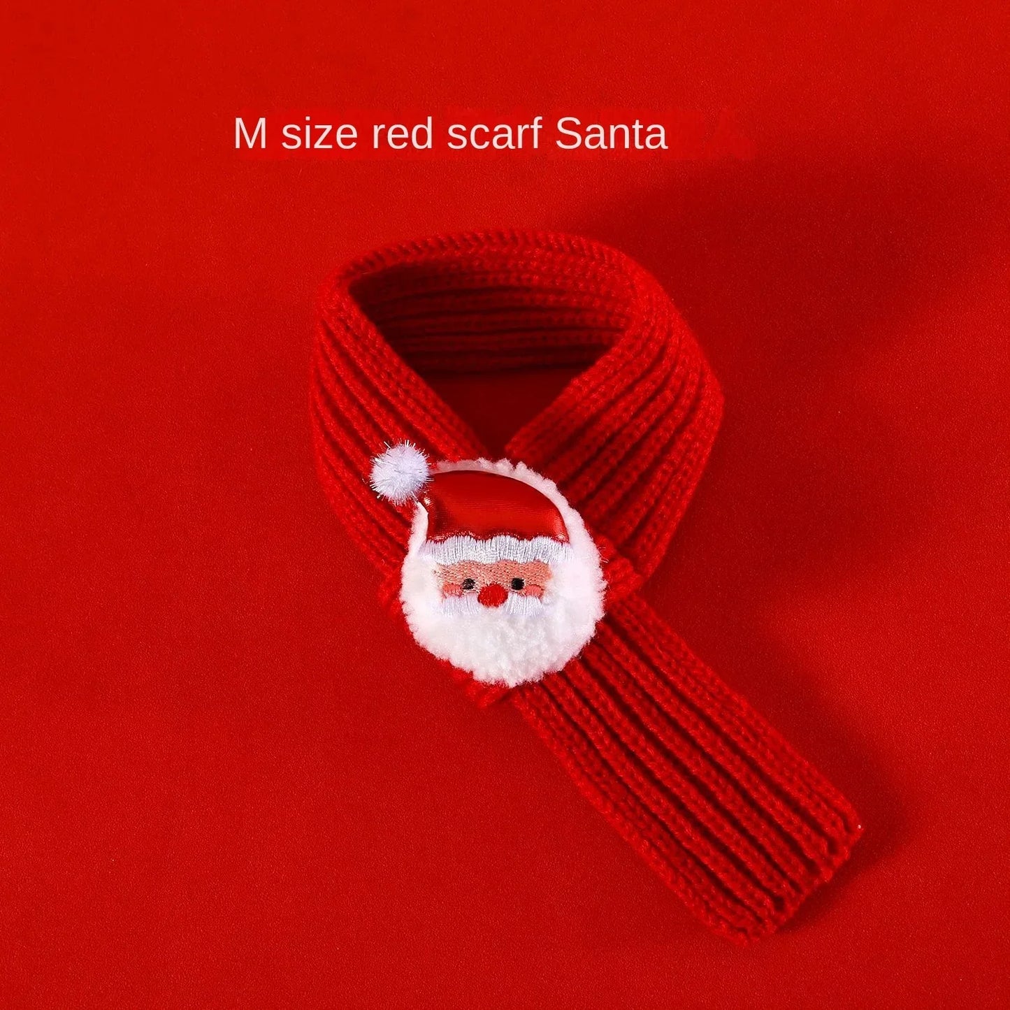 Christmas Pet Hat & scarf Set Knitted Holiday Accessory