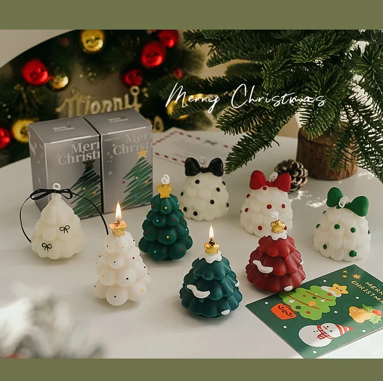 Handmade Christmas Tree Scented Candle Decor