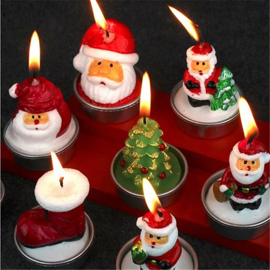 Christmas Scented Candle Tree & Santa Design Decor