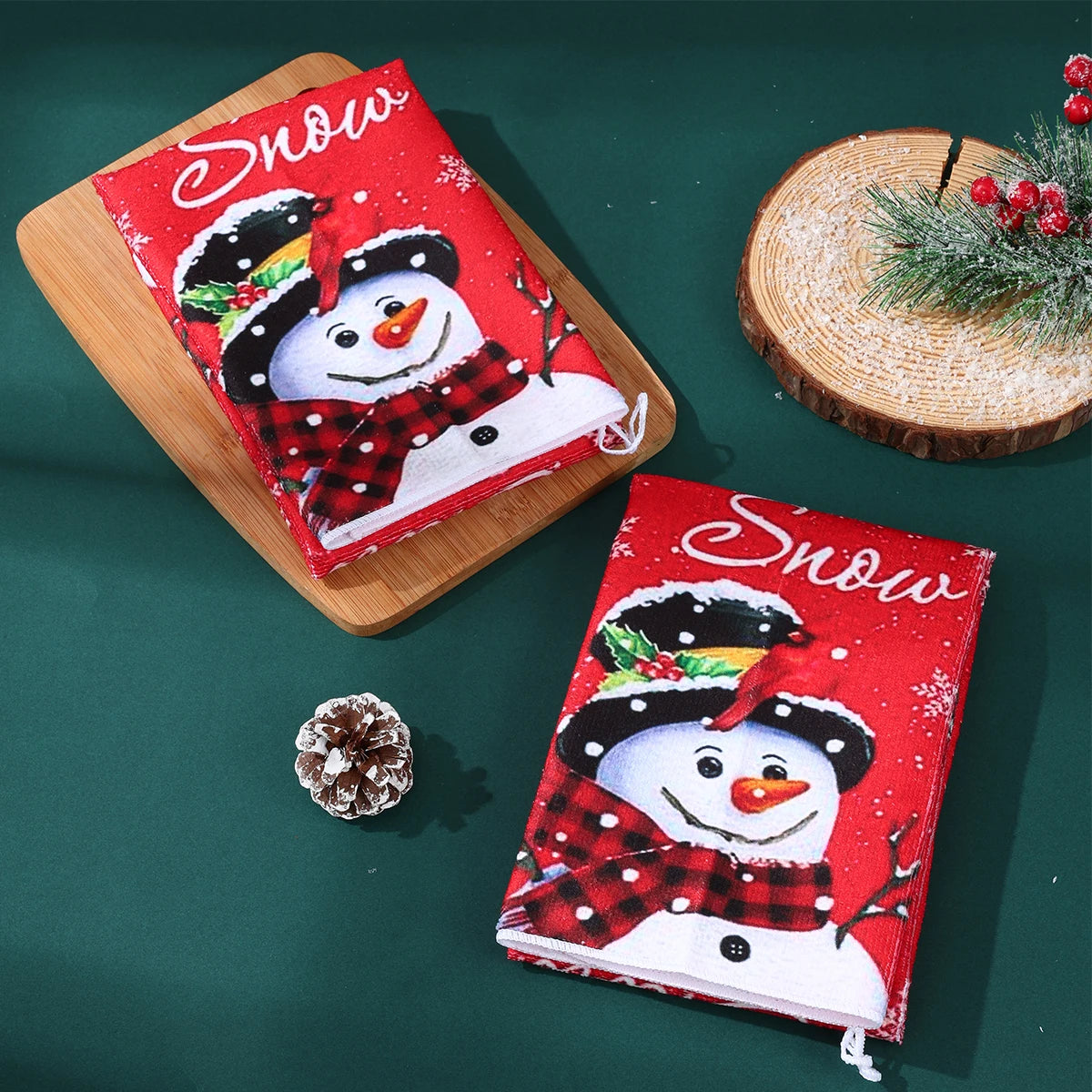 Christmas Kitchen Towels Holiday Home Decor Set