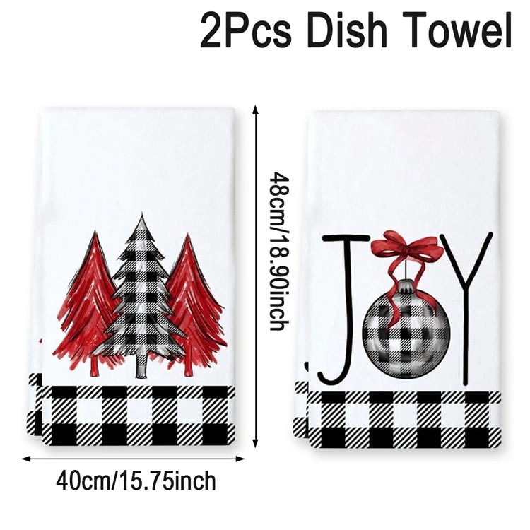Christmas Kitchen Towels Holiday Home Decor Set