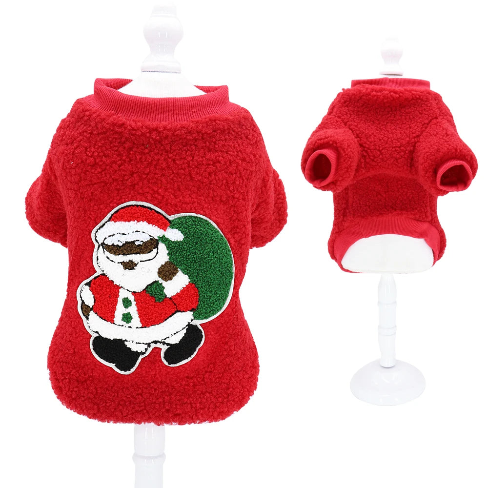 Christmas Pet Vest Soft Fleece Outfit for Dogs