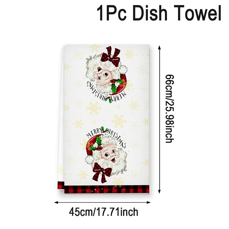 Christmas Kitchen Towels Holiday Home Decor Set