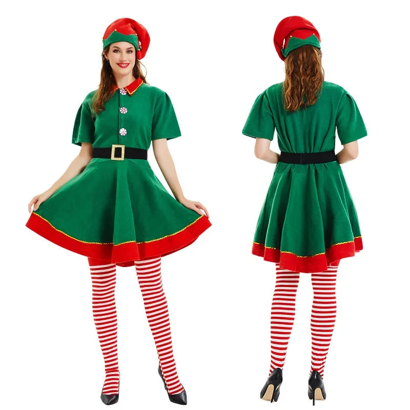 Santa & Elf Family Costume Set Christmas Party Outfits