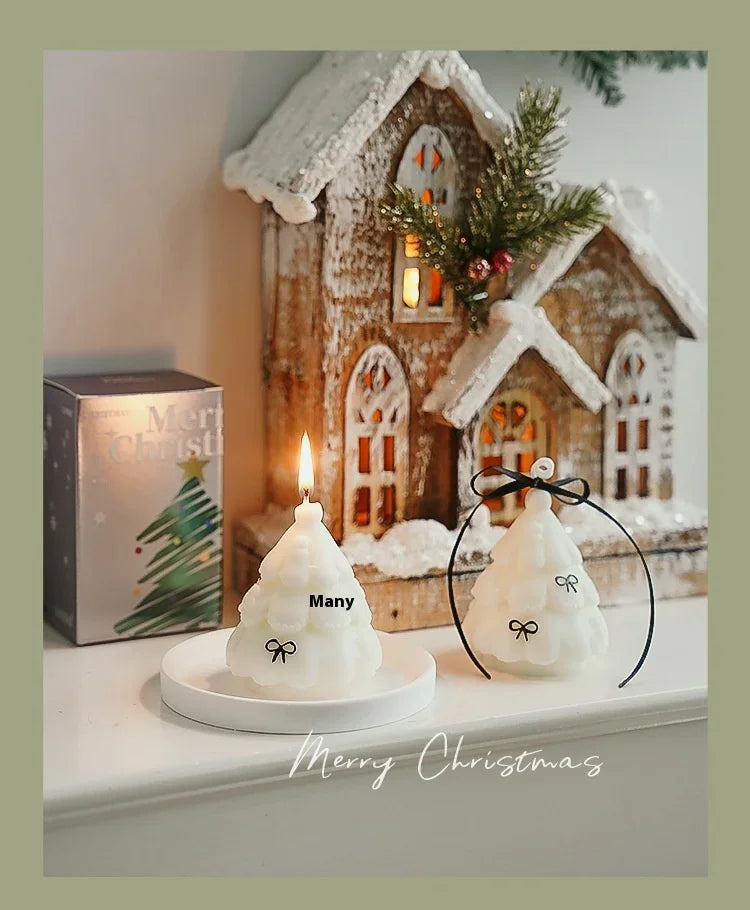 Handmade Christmas Tree Scented Candle Decor