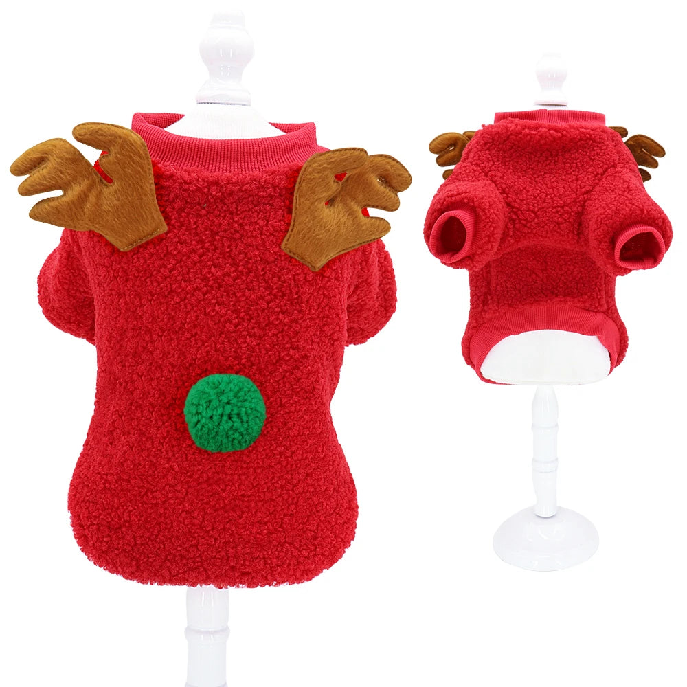 Christmas Pet Vest Soft Fleece Outfit for Dogs