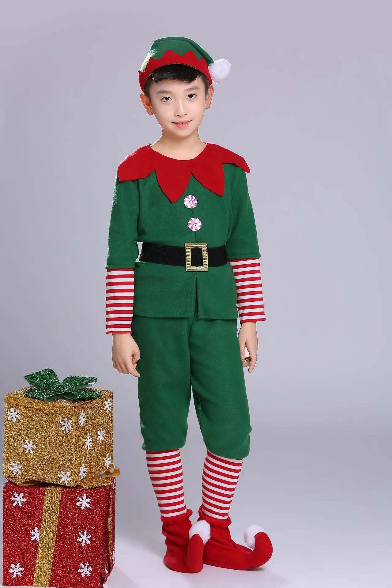 Santa & Elf Family Costume Set Christmas Party Outfits