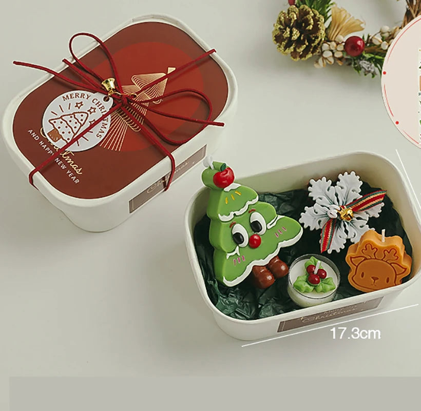 Festive Christmas Scented Candle Holiday Aromatherapy Decor