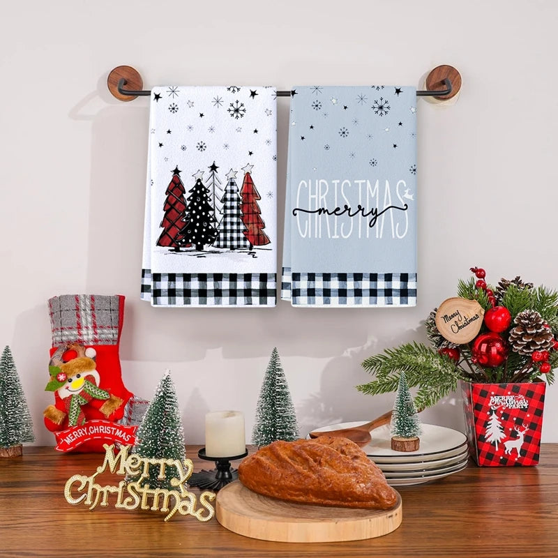 Christmas Kitchen Towels Holiday Home Decor Set