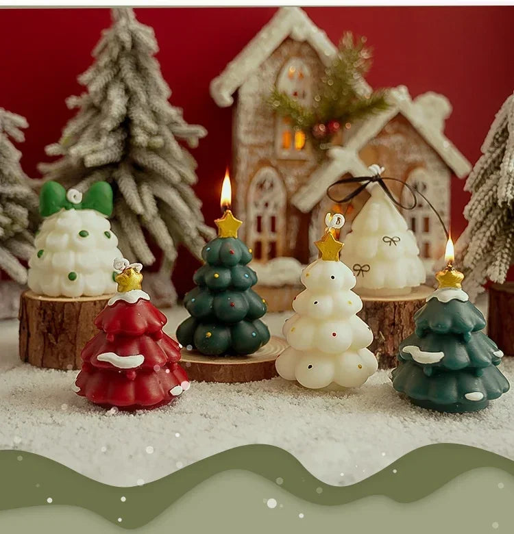 Handmade Christmas Tree Scented Candle Decor