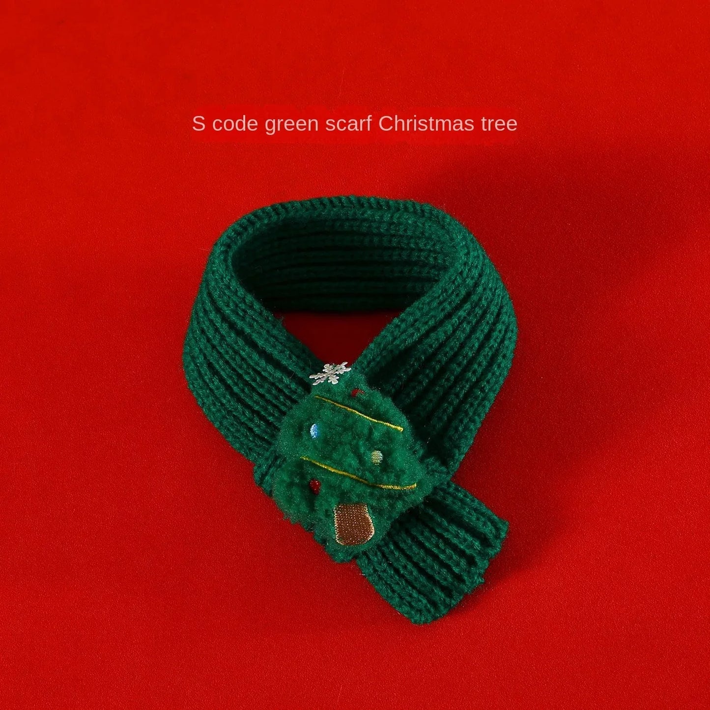 Christmas Pet Hat & scarf Set Knitted Holiday Accessory