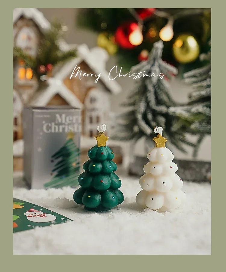 Handmade Christmas Tree Scented Candle Decor