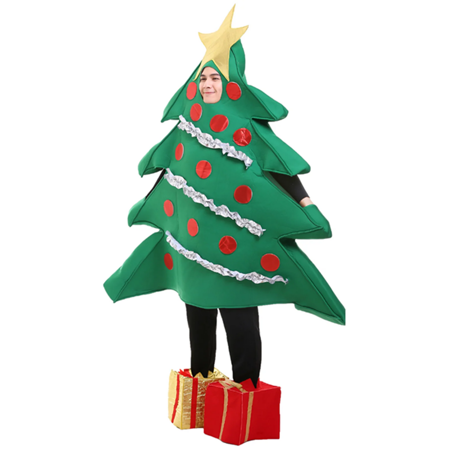 Christmas Tree Costume Set Unisex Holiday Outfit