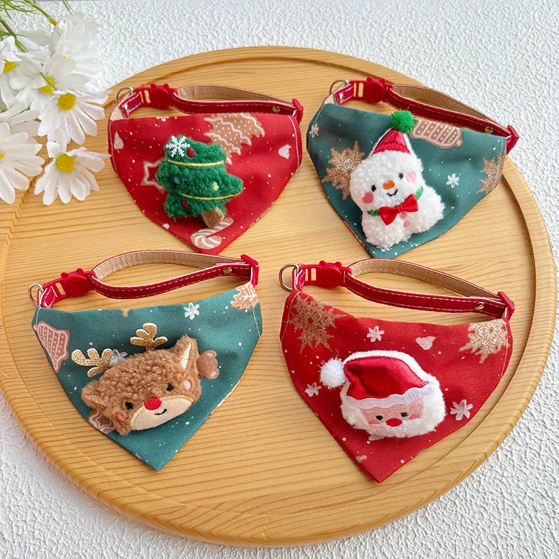 Christmas Pet Scarf Cute Holiday Accessory for Cats & Dogs