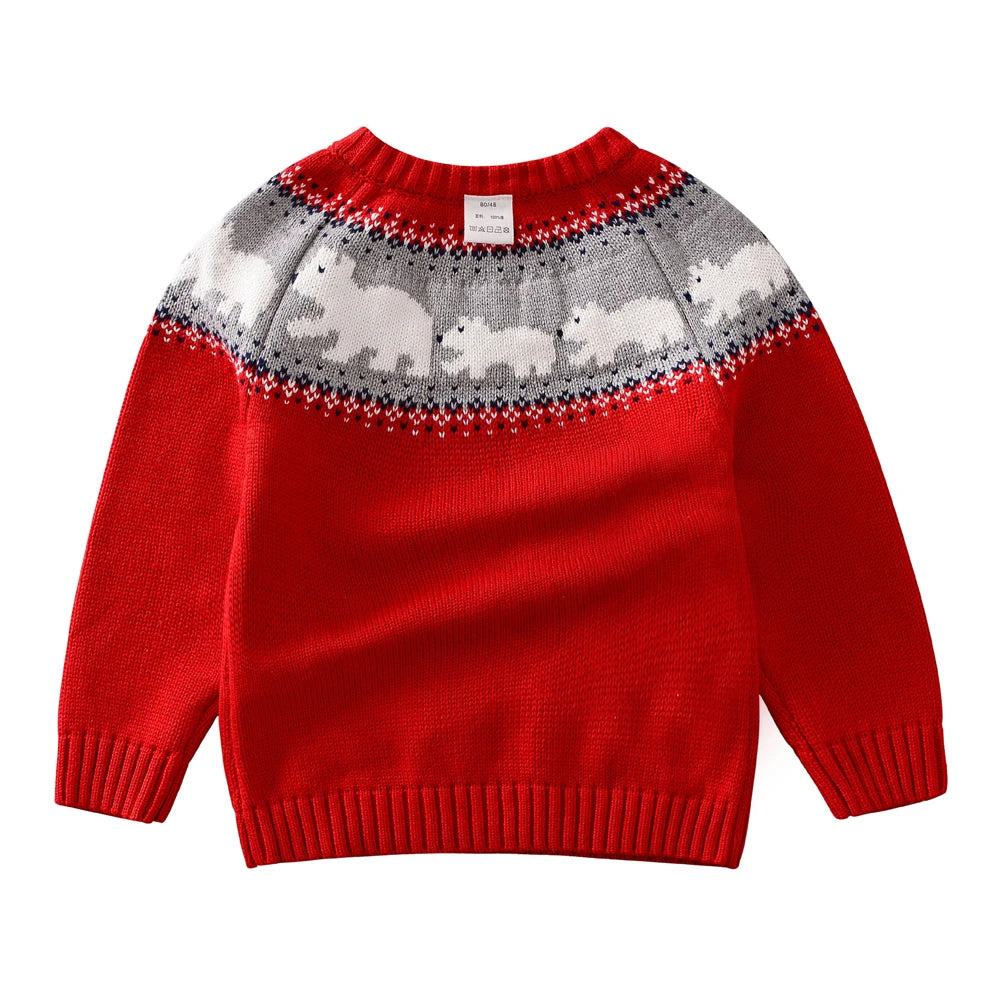 Christmas Kids Sweater Kint Pullover Winter Wear