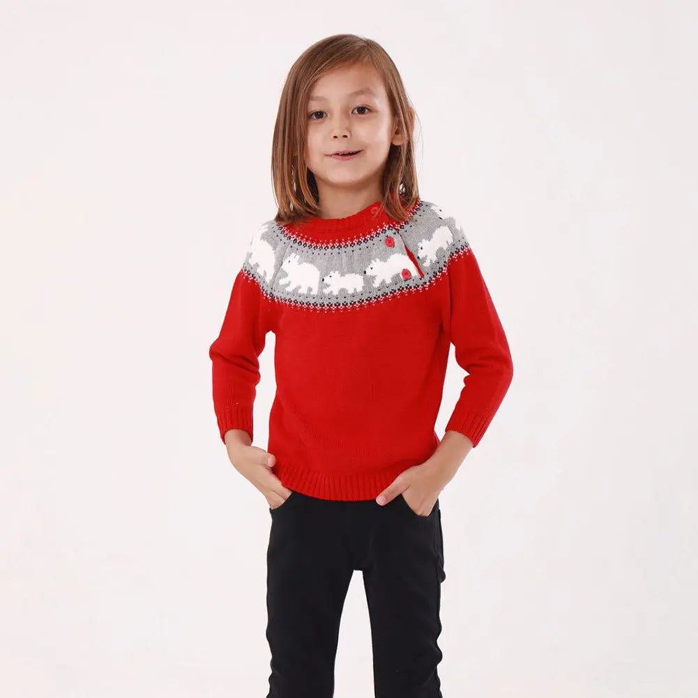 Christmas Kids Sweater Kint Pullover Winter Wear
