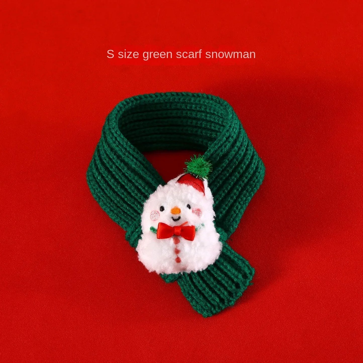 Christmas Pet Hat & scarf Set Knitted Holiday Accessory
