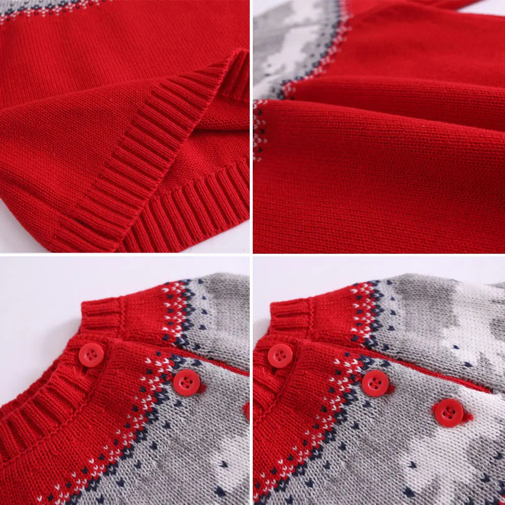 Christmas Kids Sweater Kint Pullover Winter Wear
