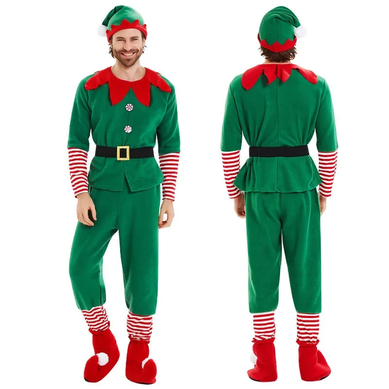 Santa & Elf Family Costume Set Christmas Party Outfits
