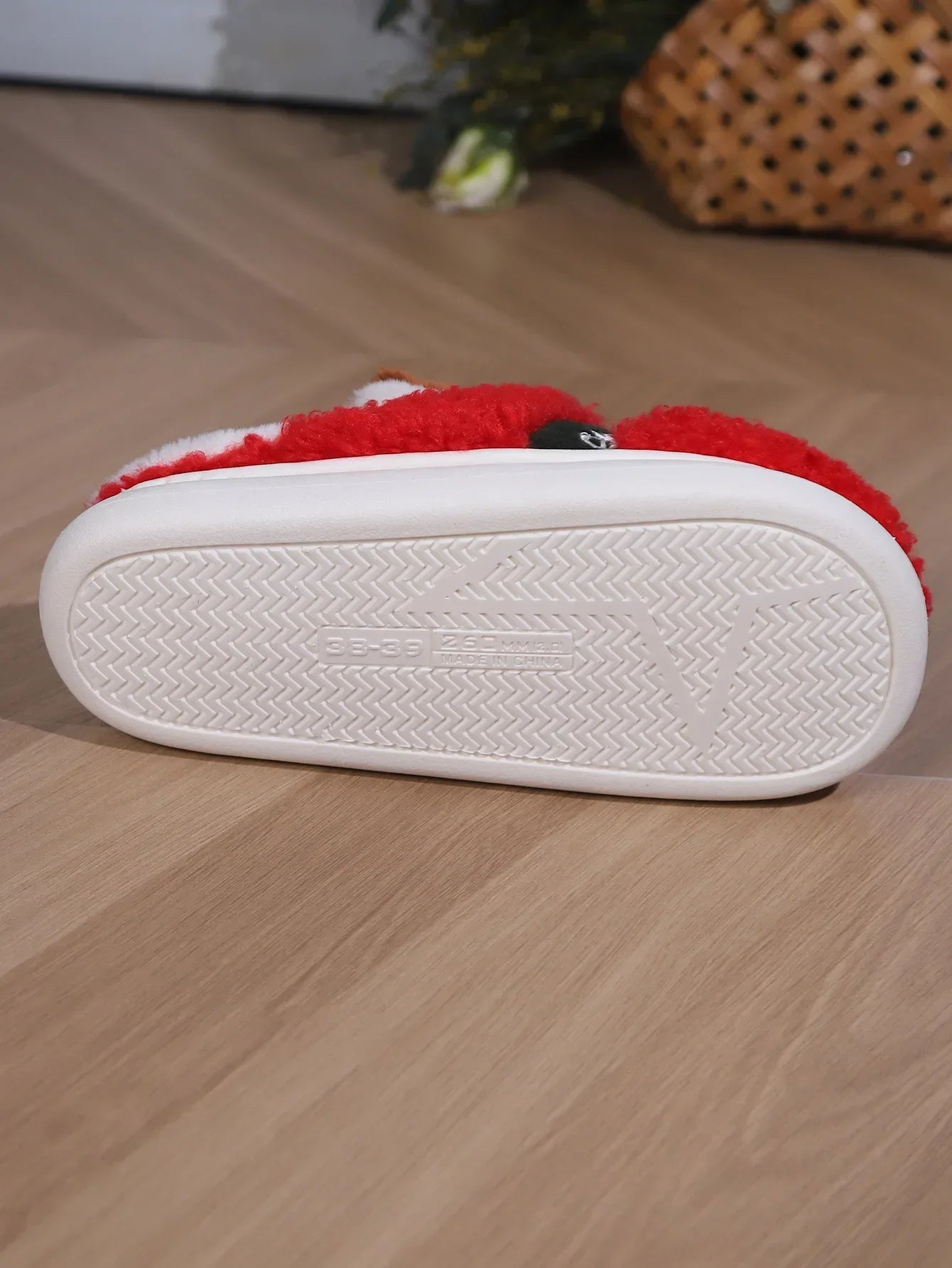 Christmas Plush Slippers Cozy Winter House Shoes