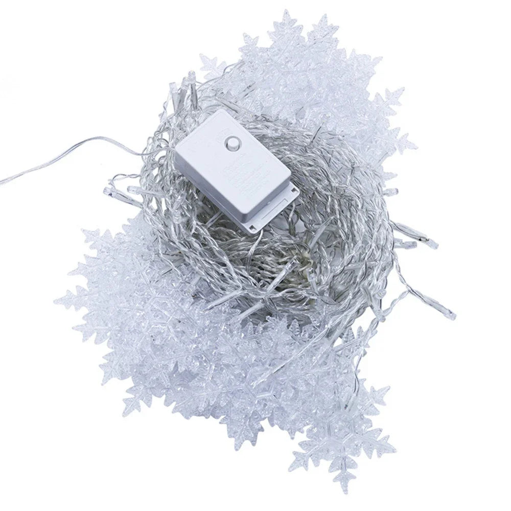 Christmas Snowflake Fairy Lights LED  Curtain Decor