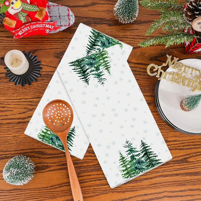 Christmas Kitchen Towels Holiday Home Decor Set