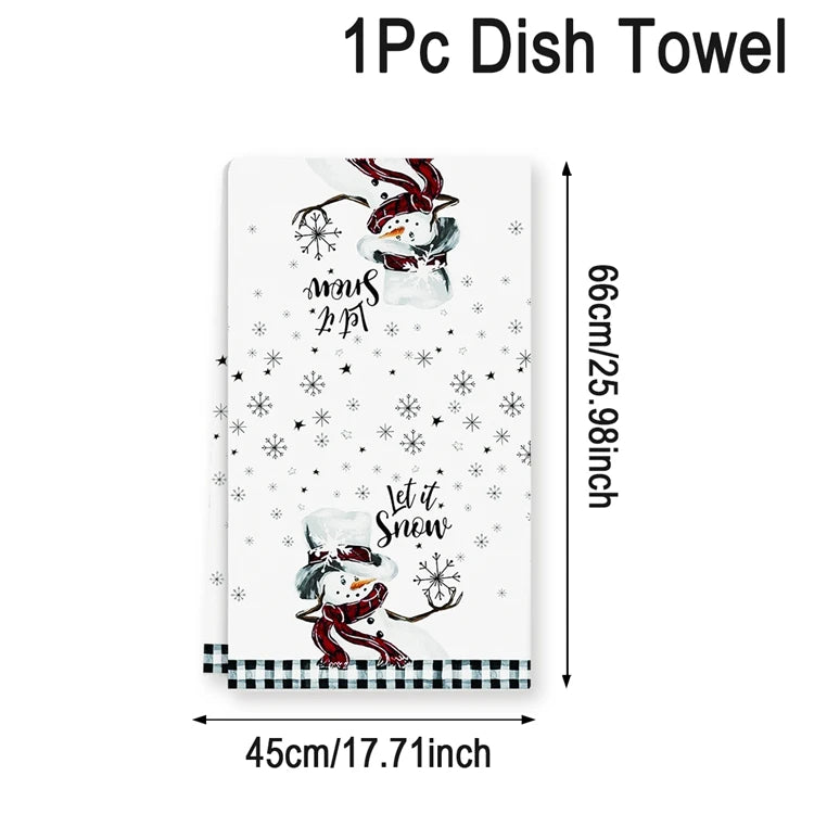 Christmas Kitchen Towels Holiday Home Decor Set