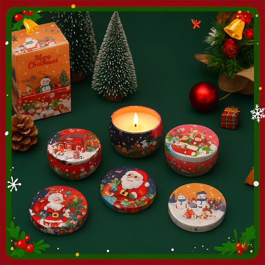 Christmas Scented Candles Set Aromatherapy Gift 12 pcs