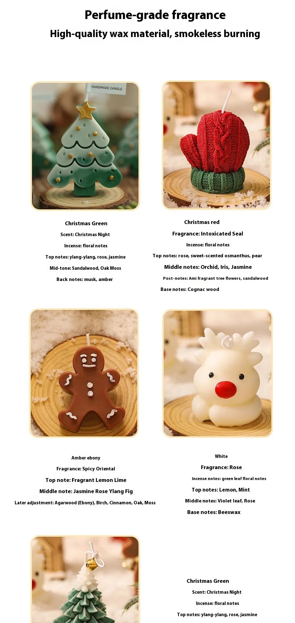 Christmas Scented Candle Set Holiday Gift Box