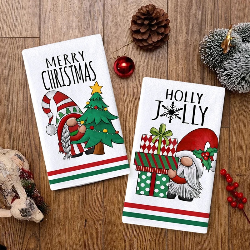 Christmas Kitchen Towels Holiday Home Decor Set