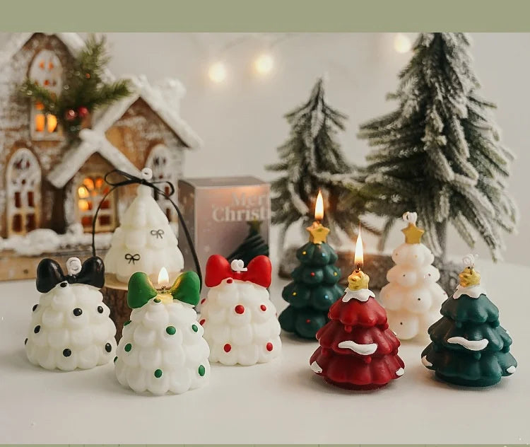 Handmade Christmas Tree Scented Candle Decor