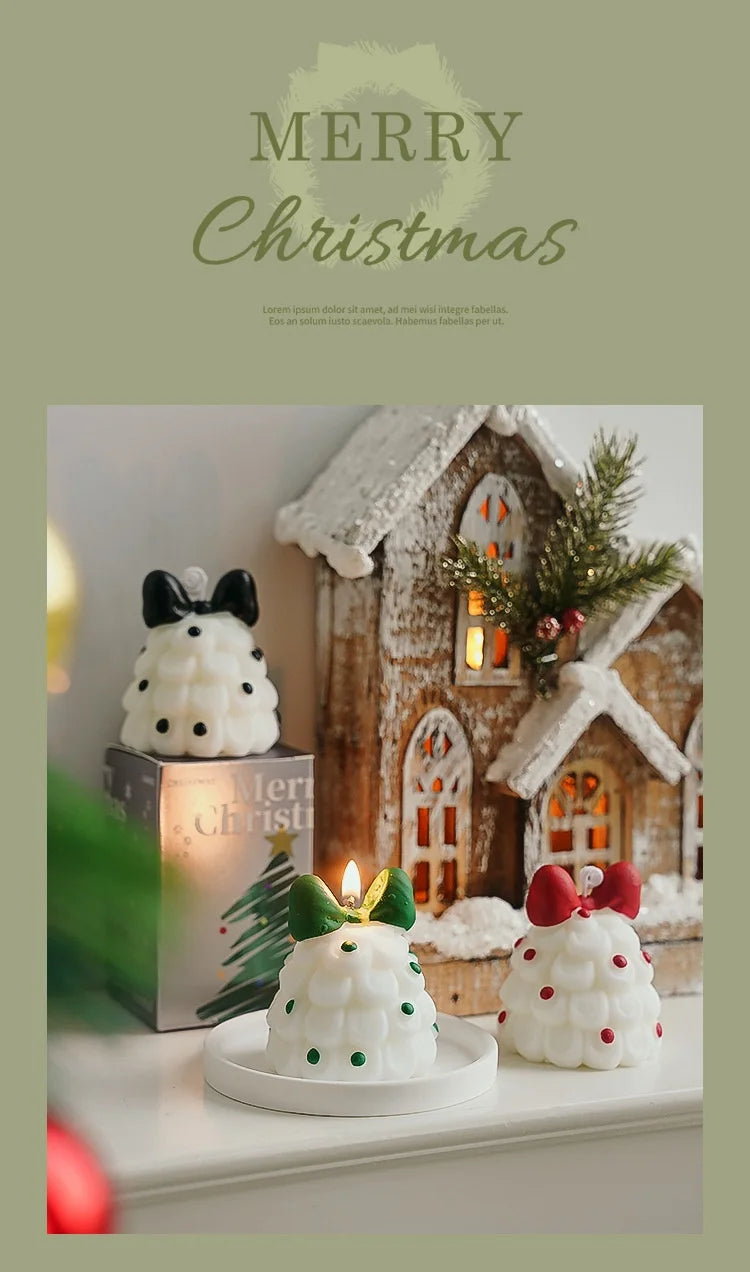Handmade Christmas Tree Scented Candle Decor